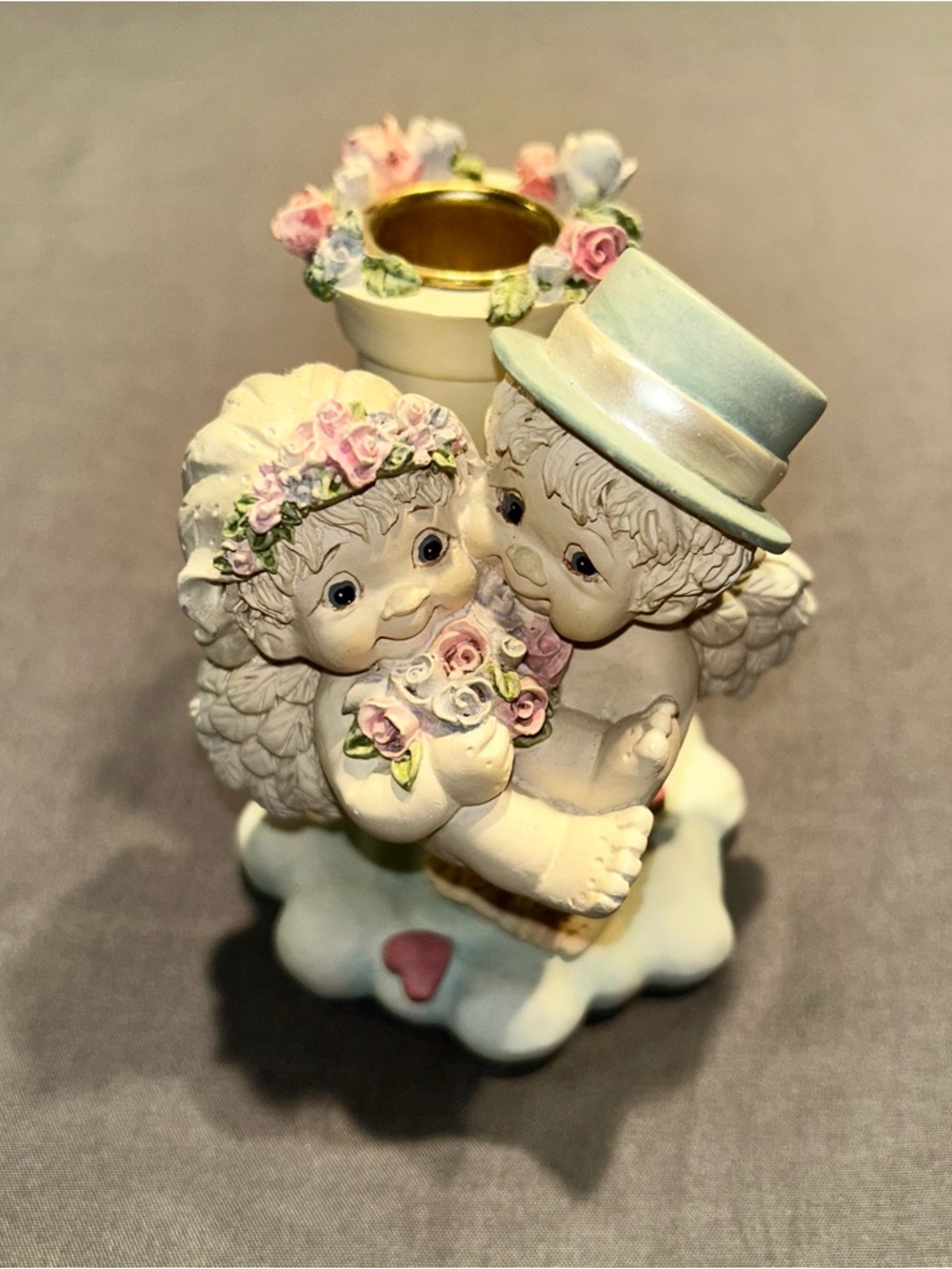 Vintage Dreamsicles 1998 Bride & Groom Candlestick Holder